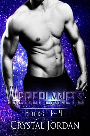 Wereplanets cover - a grayscale photo of a shirtless man with a purple supernova in the background